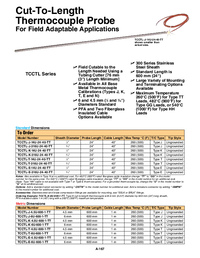 Thumbnail of document Data Sheet - TCCTL Cut to Length Thermocouple Probes for Field Adaptation